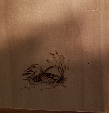 Woodland Duck Engraving